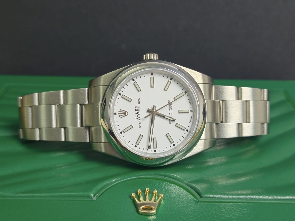 Rolex OP Silver and White Men 41mm
