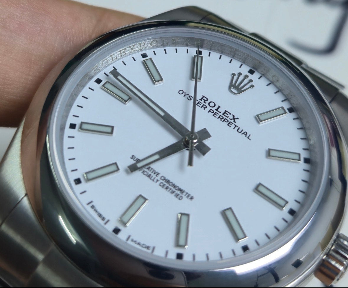 Rolex OP Silver and White Men 41mm